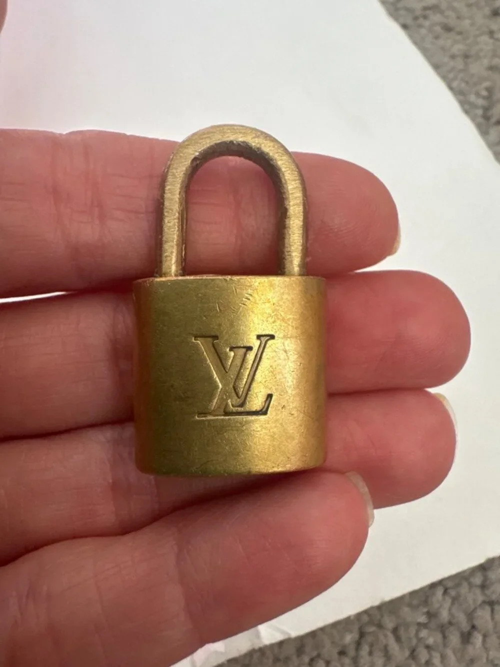 Authentic Louis Vuitton Lock No Key Gold Tone